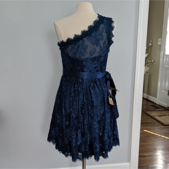 Custom Dark Dark Teal Eyelet Lace Dress NEW Medium - Picture 10 of 10